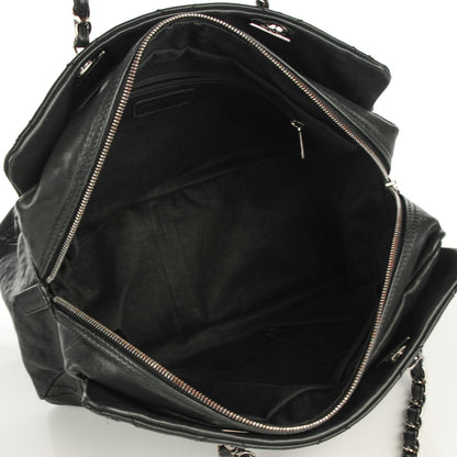 Chanel Calfskin Large Diamond Stitch Tote Black 3 of 8
