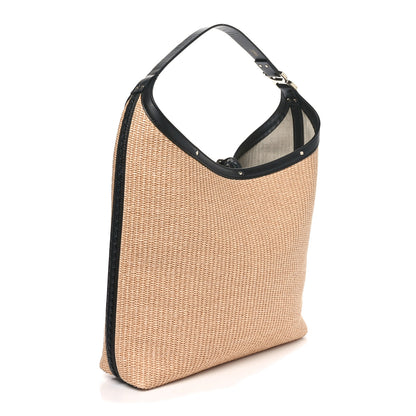 Chloe Calfskin Raffia Embroidered Hobo Hot Sand 2 of 9