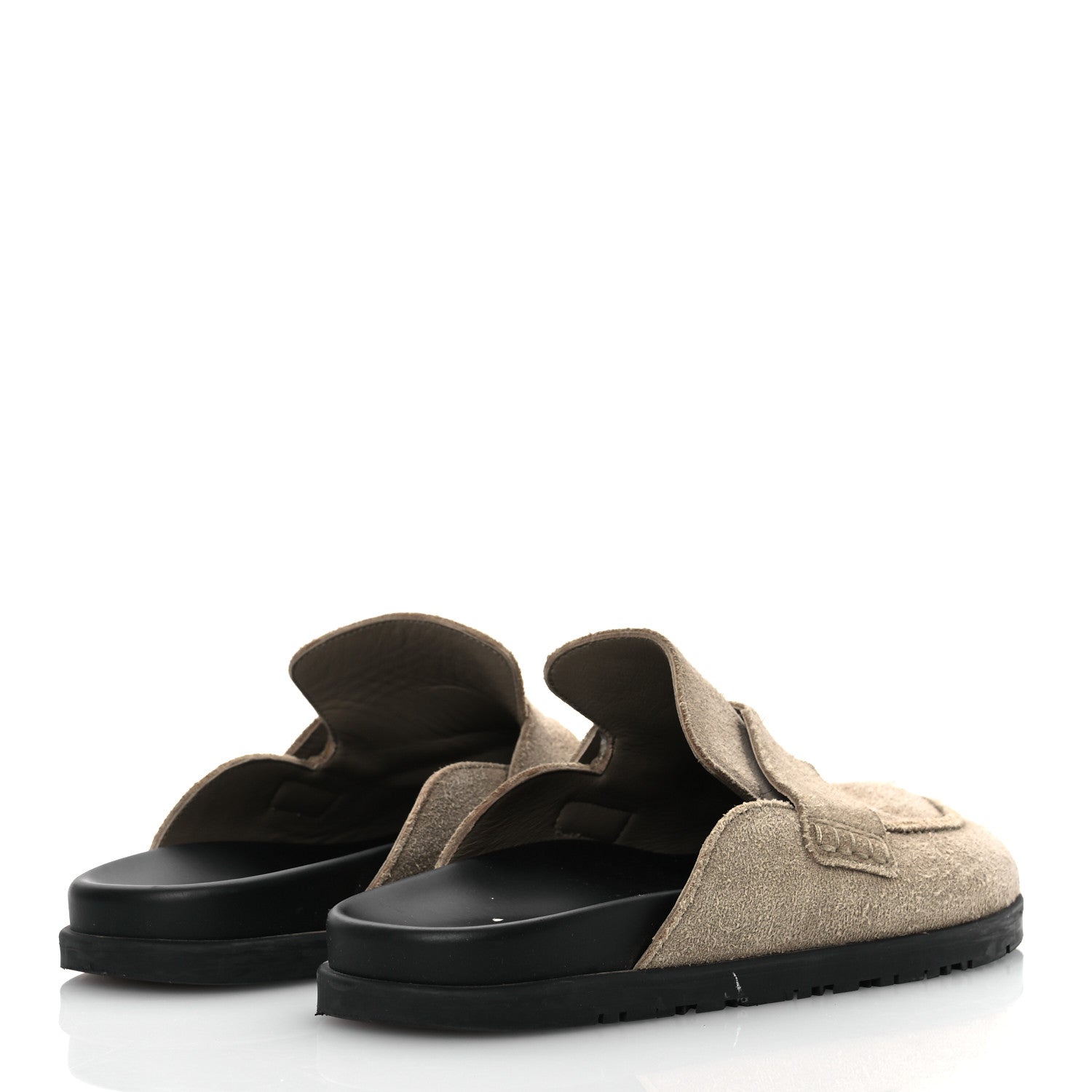 Hermes Suede Calfskin Womens Go Mules 41 Beige Sable 5 of 13