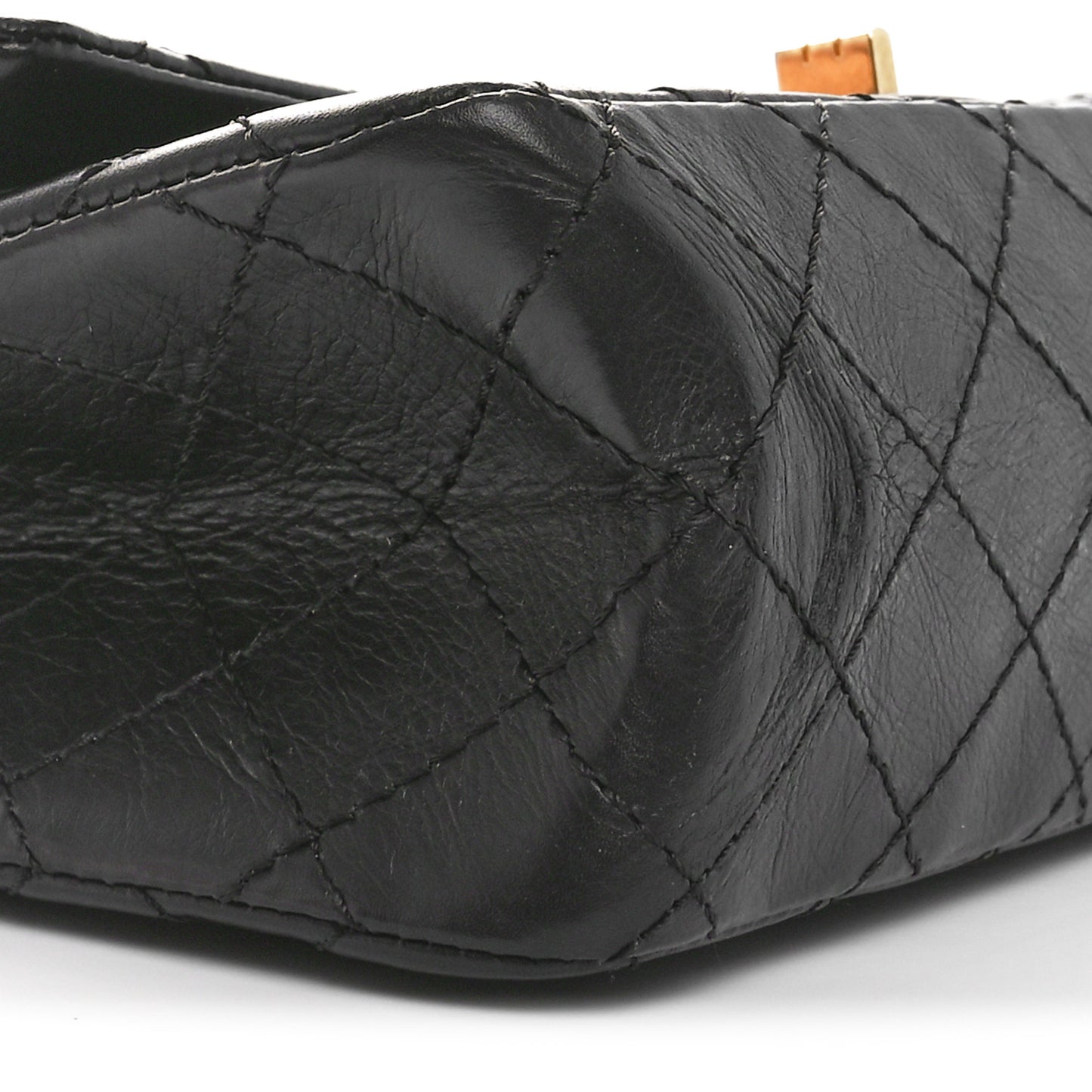 Aged Calfskin Quilted 2.55 Reissue 225 Flap Black