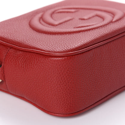 Gucci Pebbled Calfskin Small Soho Disco Bag Tabasco Red 6 of 10