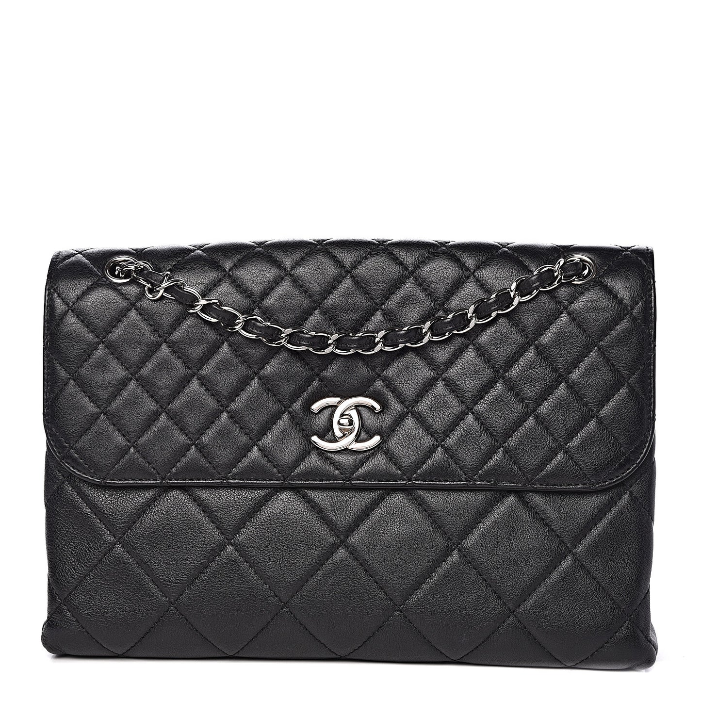 Calfskin Quilted In The Business Flap Bag Black