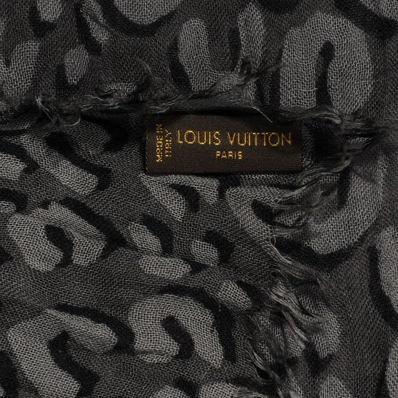 Cashmere Silk Leopard Stole Gres