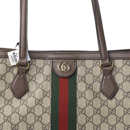 Gucci GG Supreme Monogram Medium Ophidia Shopping Tote Brown 10 of 10