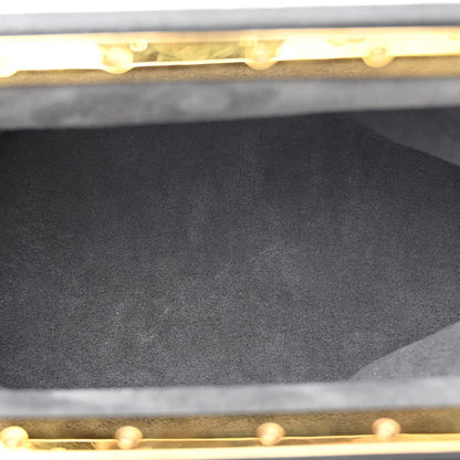 Louis Vuitton Calfskin Nanogram Embossed Clutch Black 5 of 11