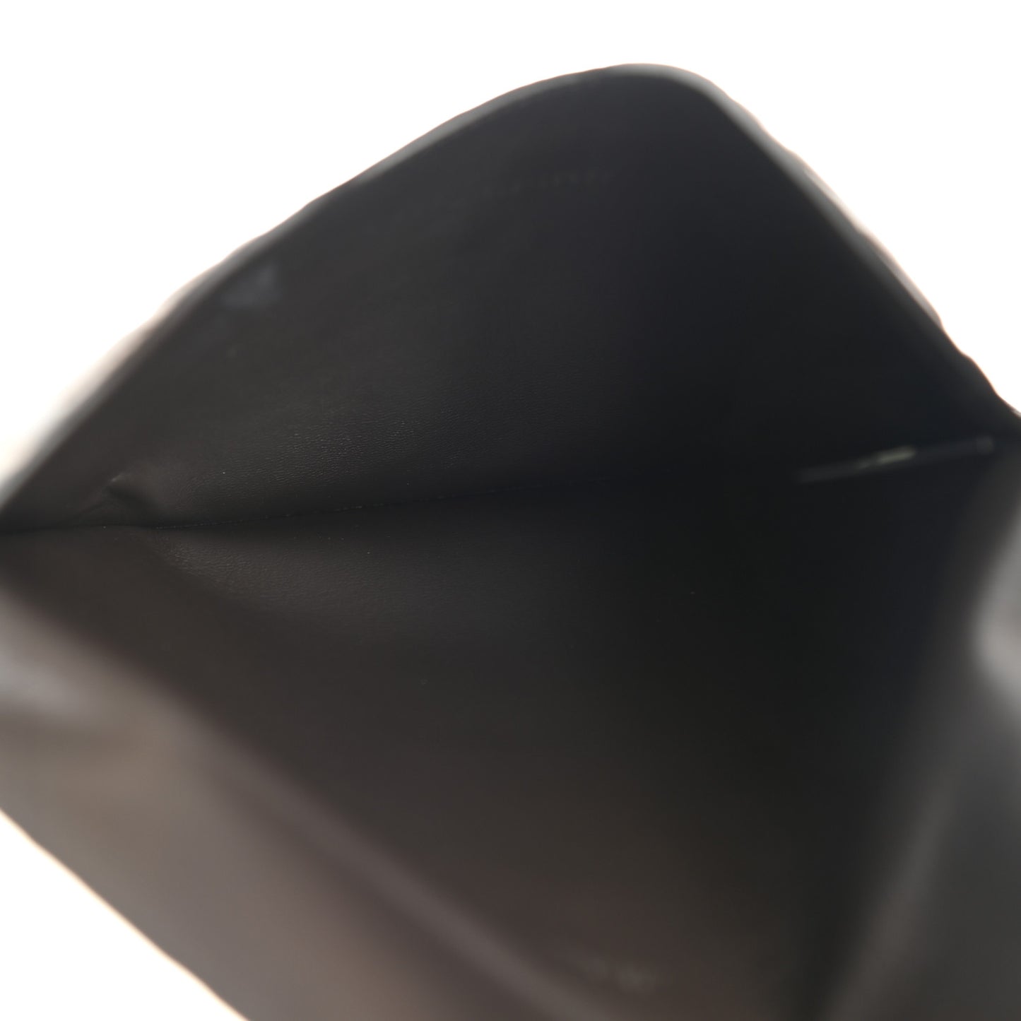 Vitello Soft F is Fendi Bi-Color FF 1974 Embossed Envelope Pouch Maya Black