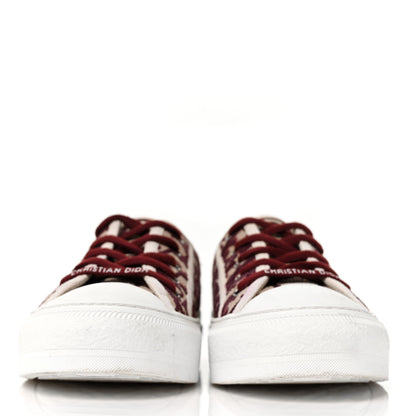 Christian Dior Canvas Oblique Walk'N'Dior Low Top Sneakers 38.5 Deep Amaranth 2 of 9