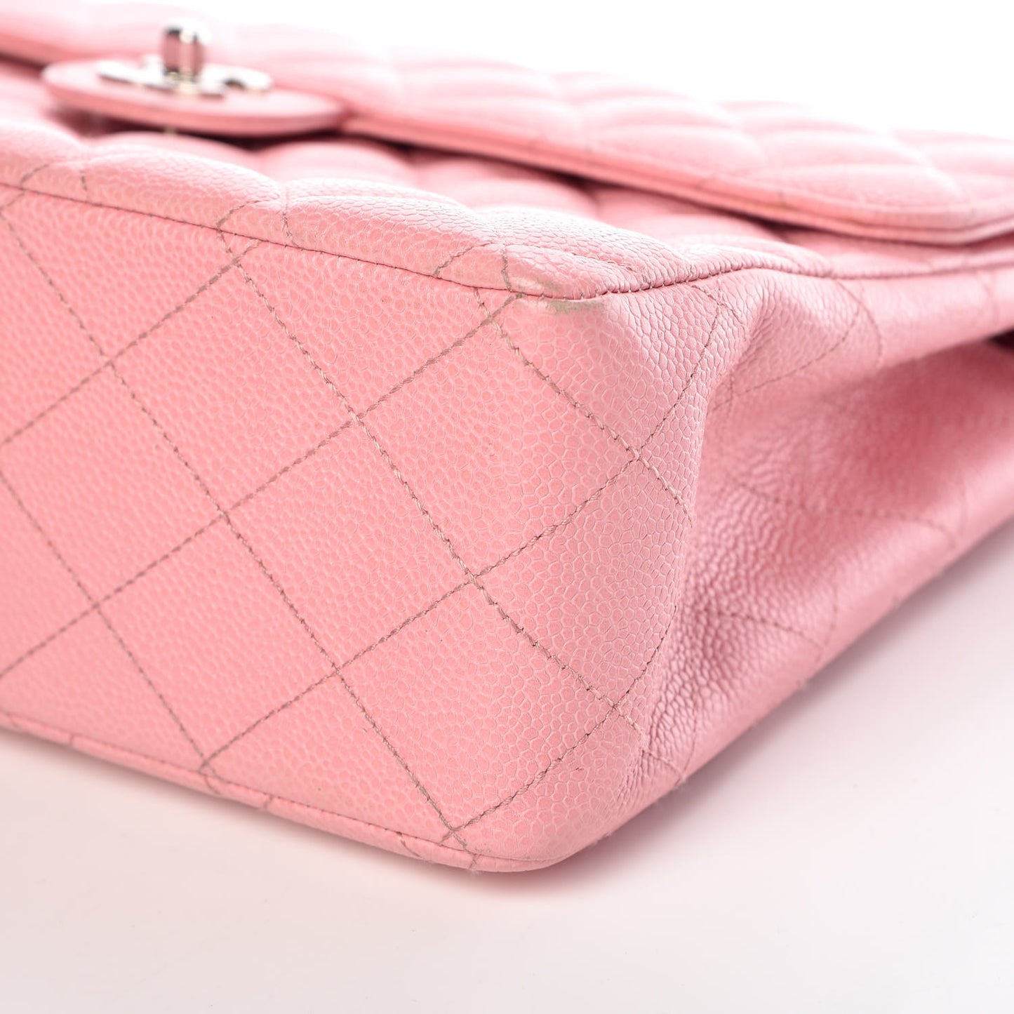 Caviar Jumbo Single Flap Pink