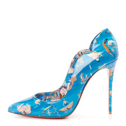 Christian Louboutin Patent Loubi Odyssey Hot Chick 120 Pumps 40 Multicolor 1 of 7