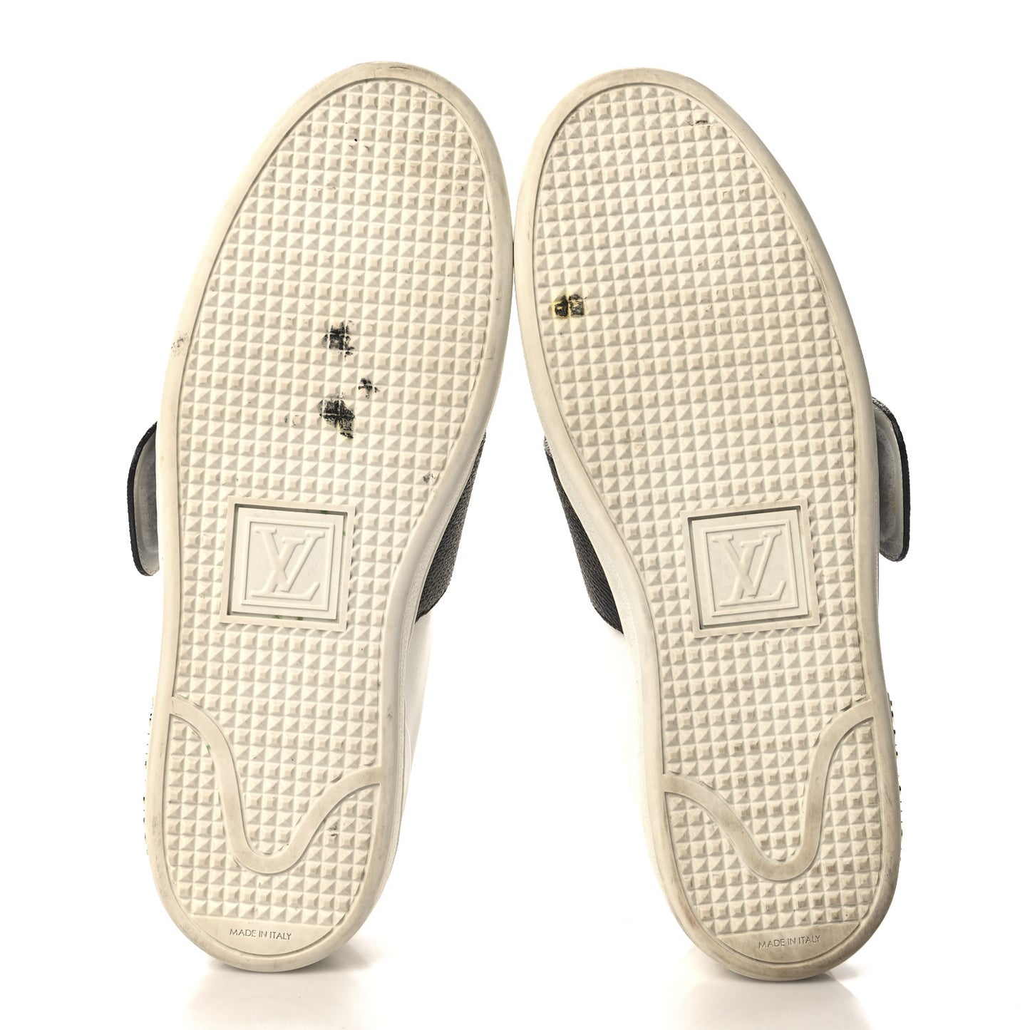 Damier Ebene Front Row Sneaker 37.5 White