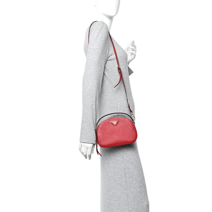 Prada Saffiano Lux Odette Crossbody Fuoco 2 of 10