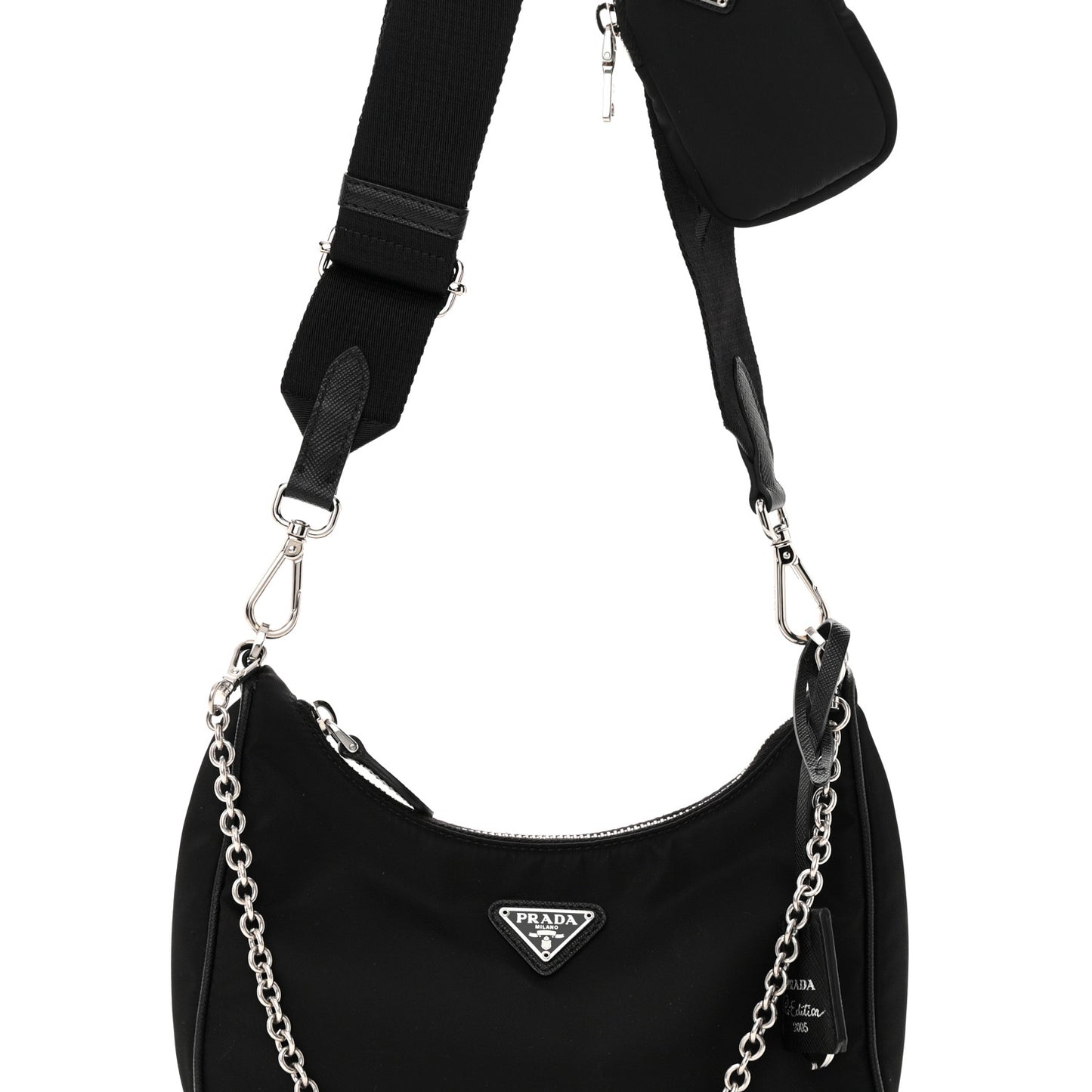 Nylon Re-Edition 2005 Shoulder Bag Black