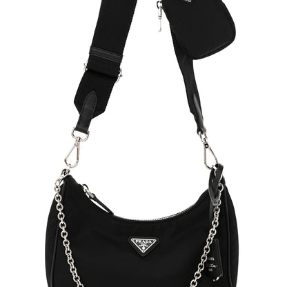 Prada Nylon Re-Edition 2005 Shoulder Bag Black 7 of 9