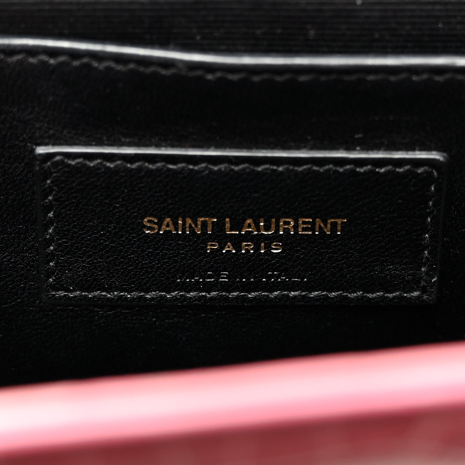 Saint Laurent Calfskin Crocodile Embossed Medium Classic Monogram Kate Tassel Satchel Pink 6 of 12