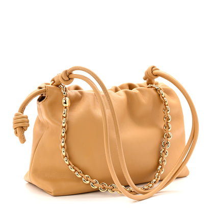 Loewe Mellow Nappa Donut Medium Chain Flamenco Knot Clutch Sahara 3 of 10