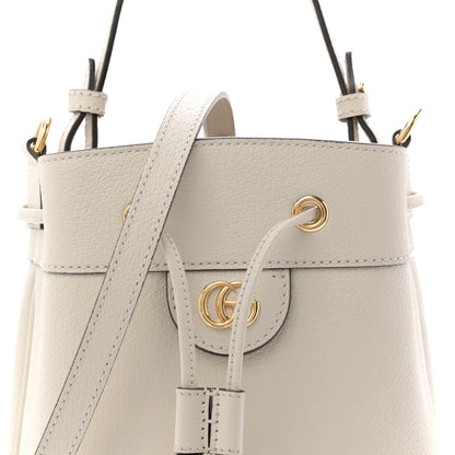 Gucci Glazed Textured Calfskin Web Small Ophidia Bucket Bag Mystic White 8 of 12
