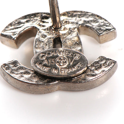 Chanel Crystal CC Earrings Silver 4 of 4