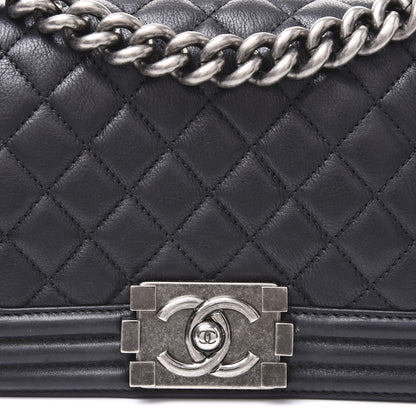 Chanel Calfskin Quilted Small Boy Flap Black 13 of 14