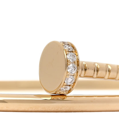 Cartier 18K Yellow Gold Diamond Small Juste Un Clou Bracelet 15 3 of 5