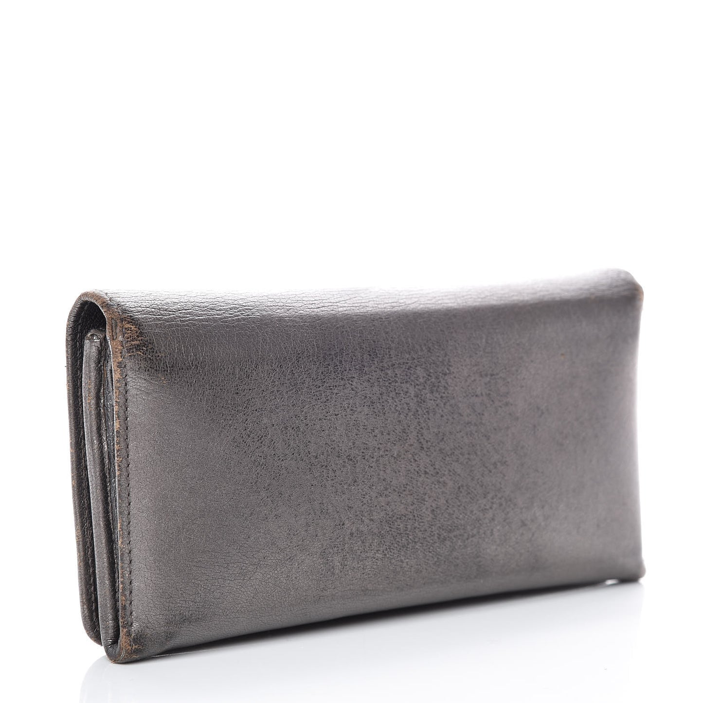 Agneau Classic Gold Hardware Money Wallet Bronze