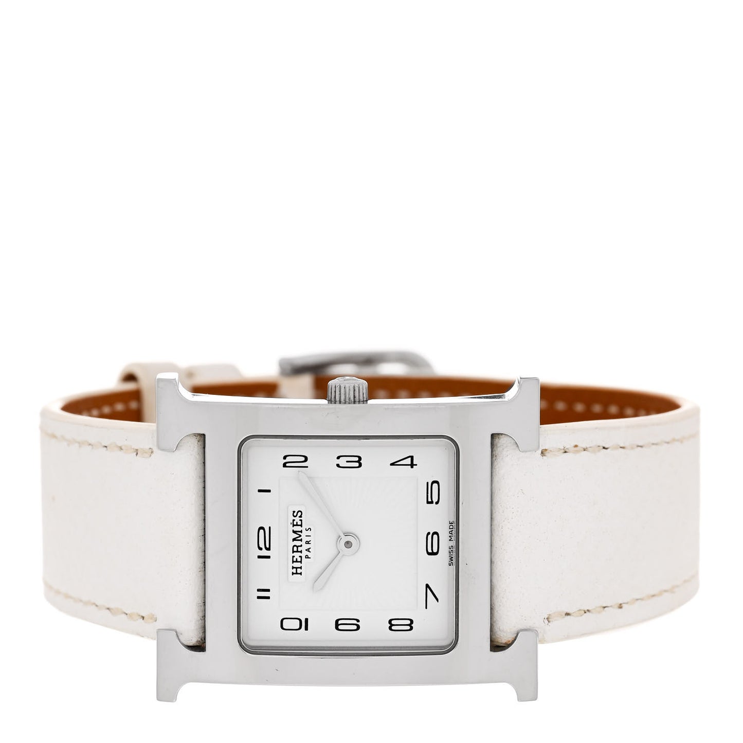 Stainless Steel Epsom 26mm Heure H Hour Quartz Watch Blanc