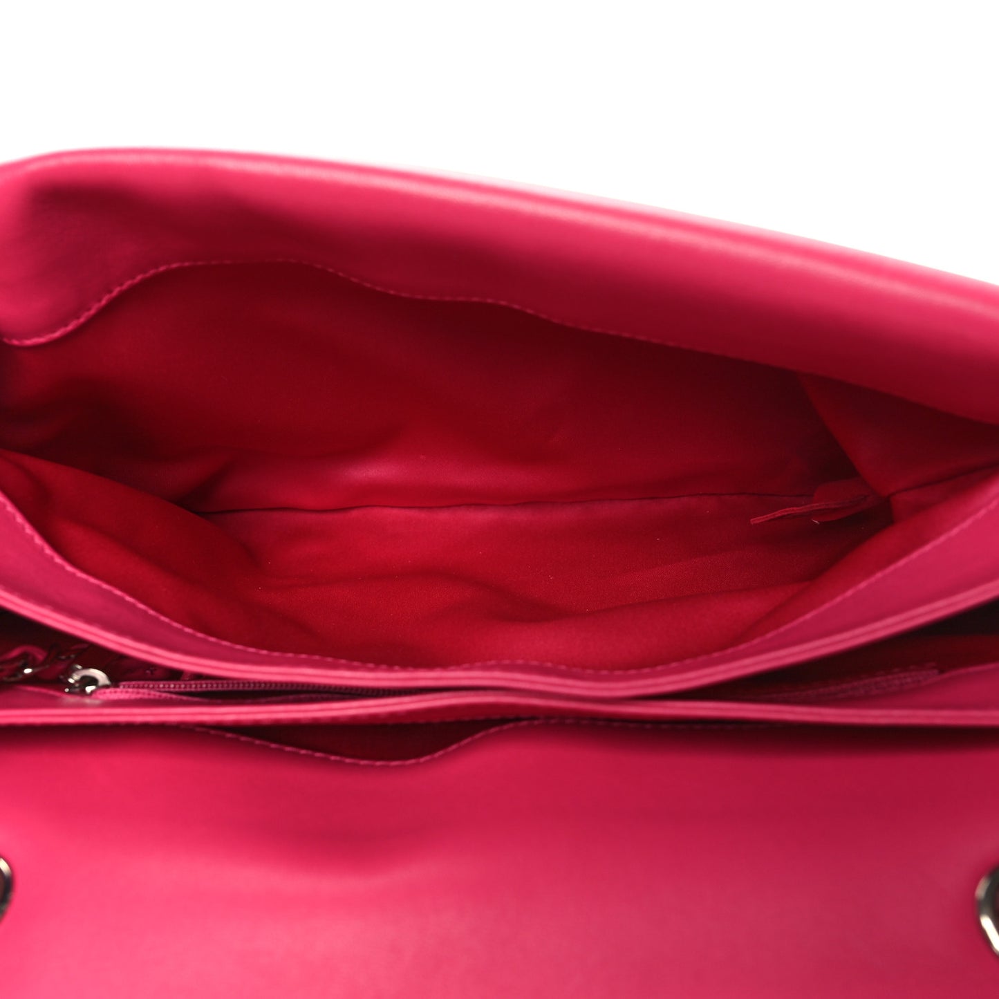Calfskin Stitched Double Flap Bag Pink