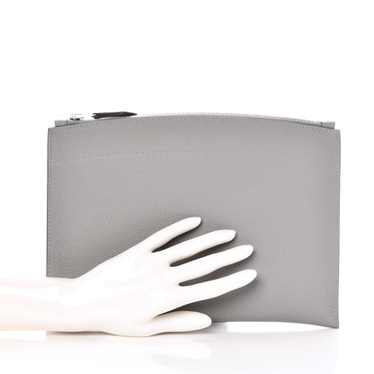 Hermes Togo Bazar Pouch Gris Mouette 2 of 8