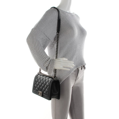 Chanel Calfskin Double Stitch Medium Boy Flap Black 2 of 8