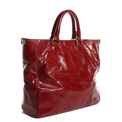 Prada Vitello Shine Tote Rubino 3 of 11