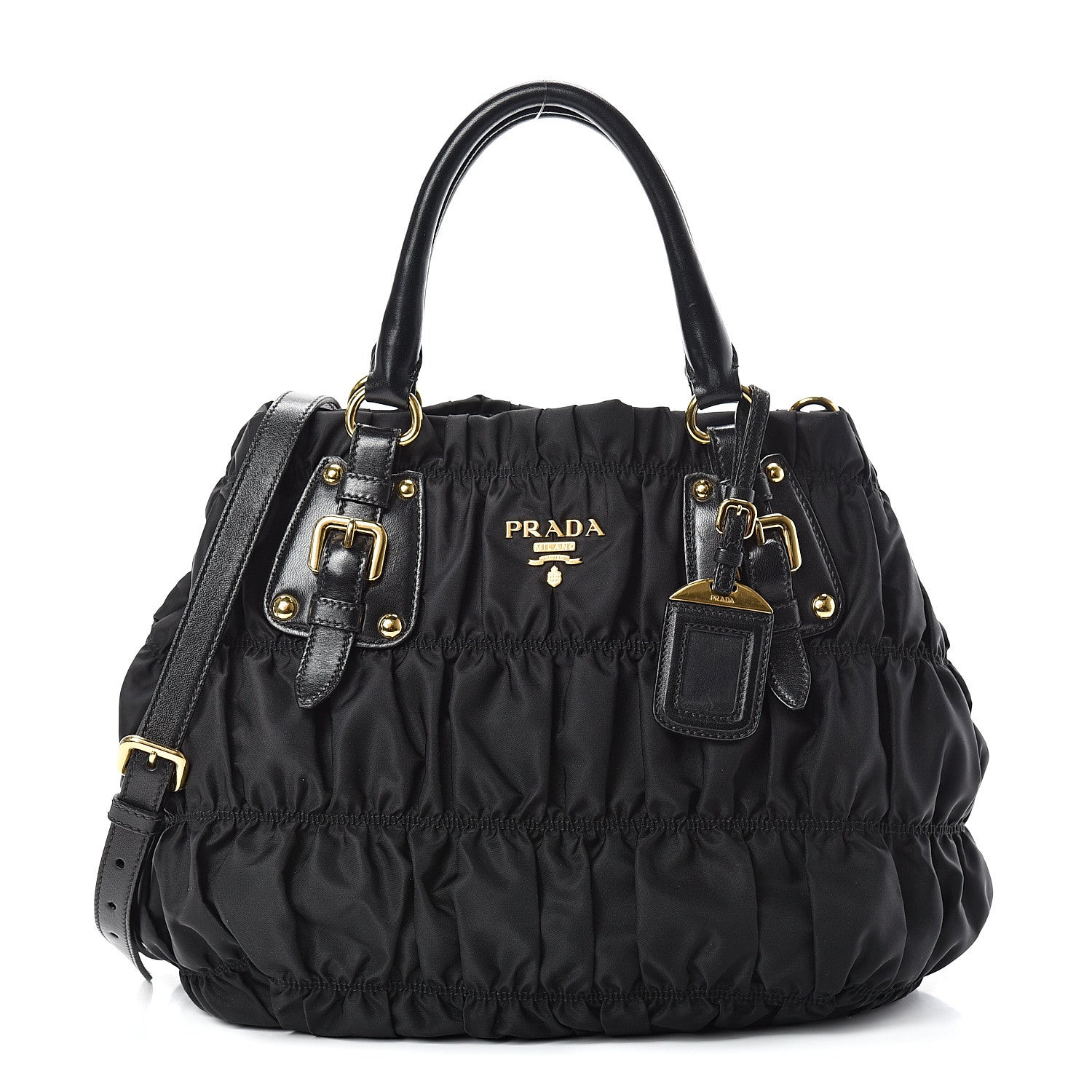 Prada Tessuto Nylon Gaufre Tote Black 1 of 15
