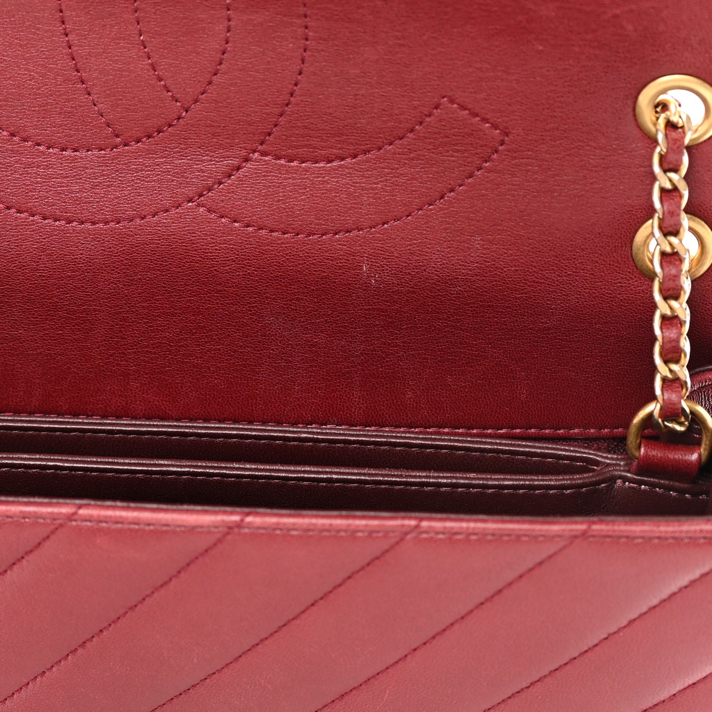Lambskin Quilted Jumbo Coco Vintage Flap Burgundy