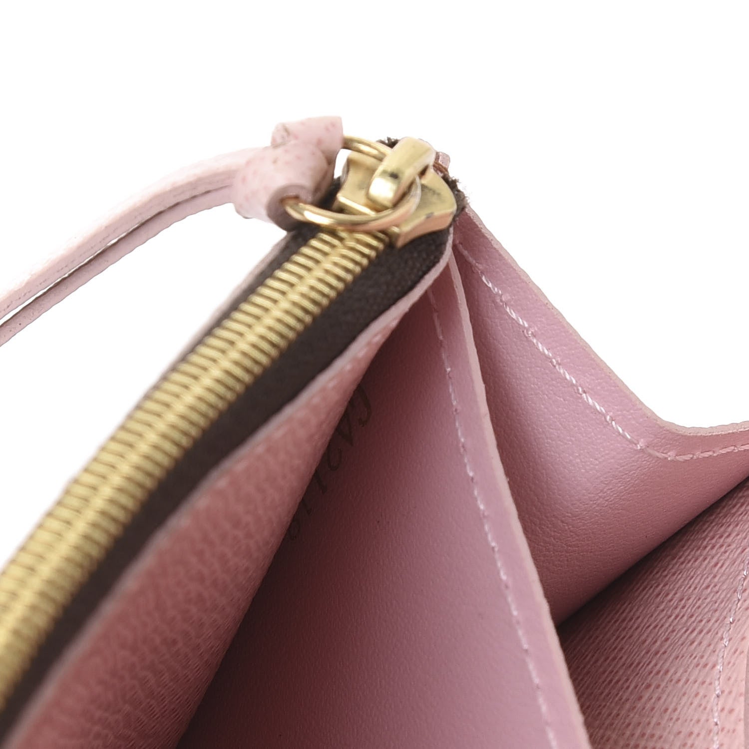 Louis Vuitton Damier Ebene Caissa Wallet Rose Ballerine 8 of 10