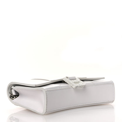 Balenciaga Shiny Box Calfskin Strass Hourglass Chain Bag White 4 of 14