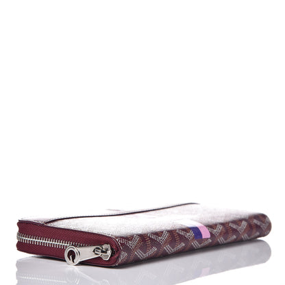 Goyard Goyardine Matignon Zip Around GM Wallet Burgundy 4 of 7