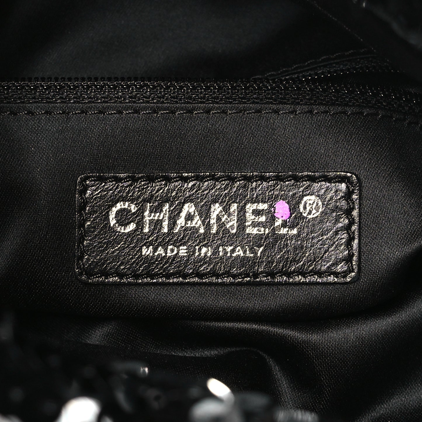 Sequin Summer Night Medium Drawstring Tote Black