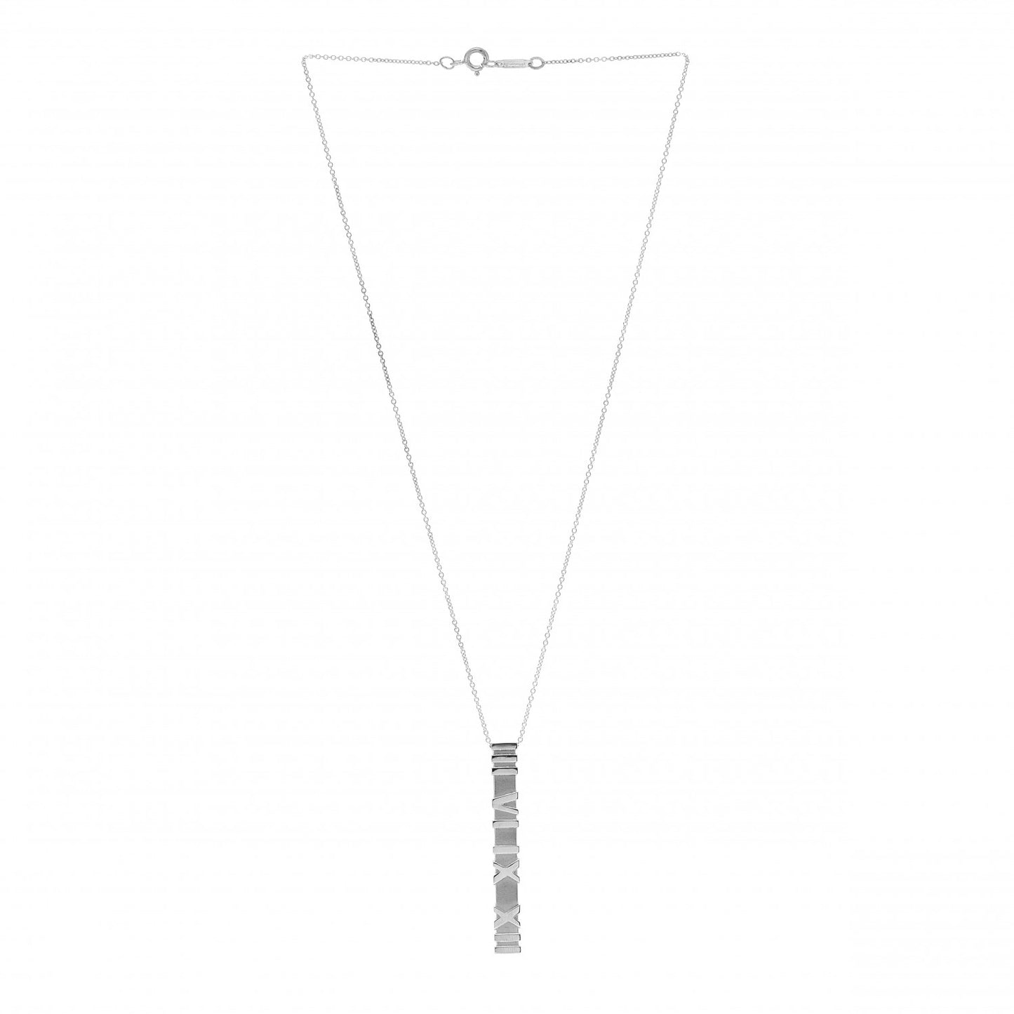 Sterling Silver Atlas Bar Pendant Necklace