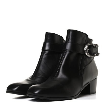 Gucci Calfskin Dionysus Elizabeth Ankle Boots 38 Black 3 of 13