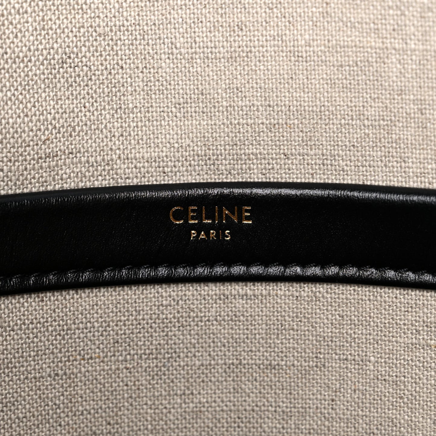 Canvas Calfskin Triomphe Large Cabas Thais Natural Black