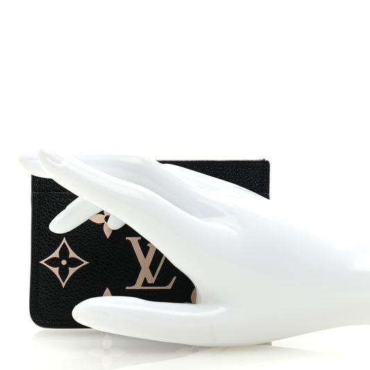 Empreinte Card Holder Black Beige