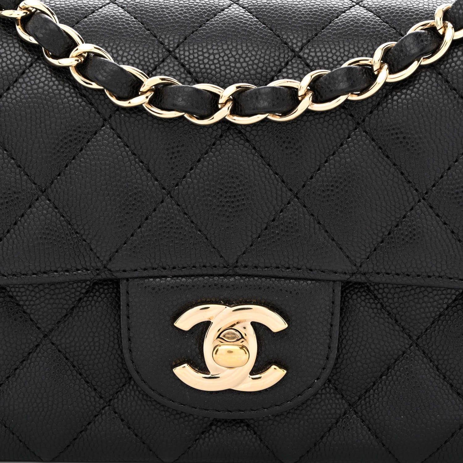 Chanel Caviar Quilted Mini Rectangular Flap Black 8 of 11