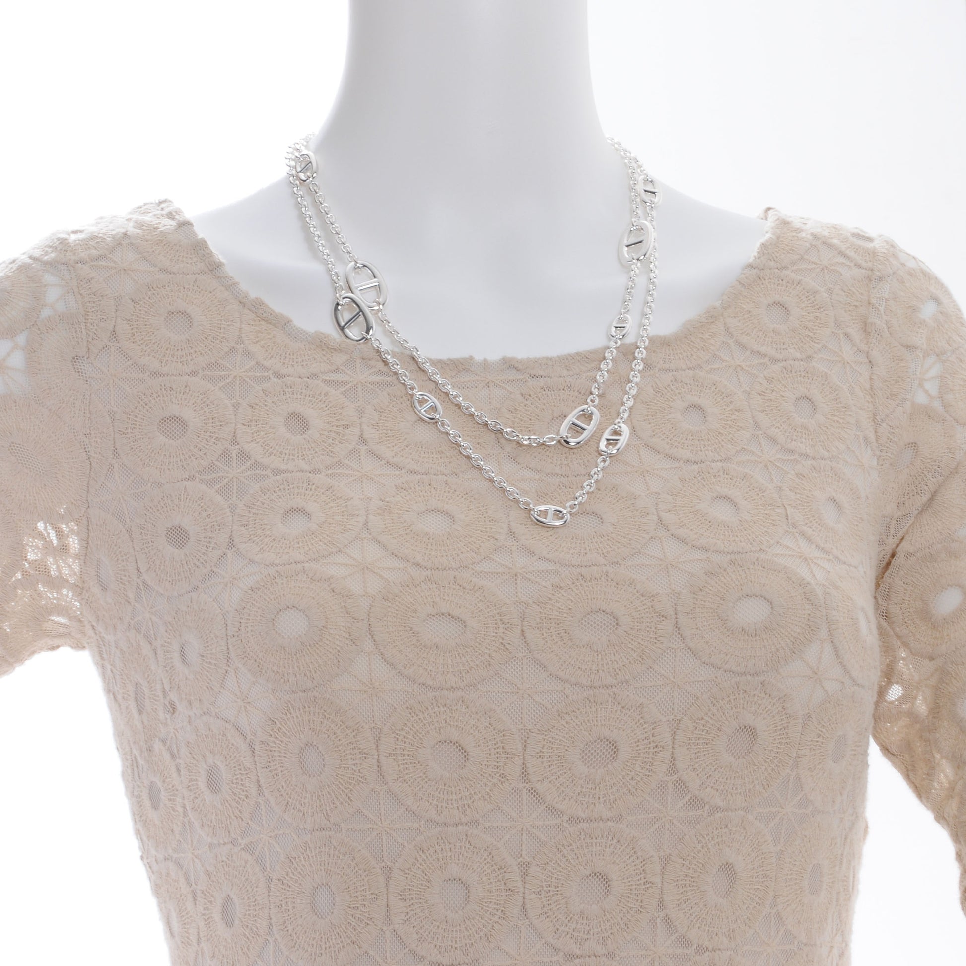 Hermes Sterling Silver Farandole Necklace 120 2 of 3