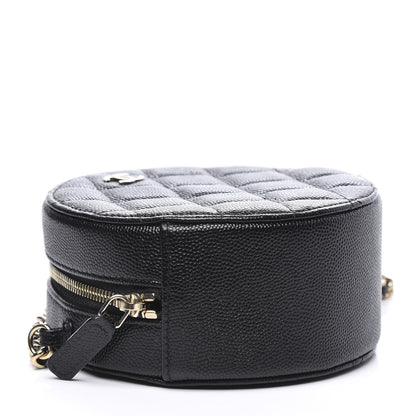 Chanel Caviar Quilted Round Clutch With Chain Black 3 of 9