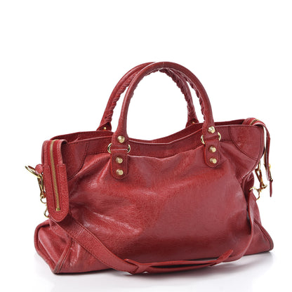 Balenciaga Agneau Giant 12 Gold Hardware City Rouge Cardinal 2 of 9
