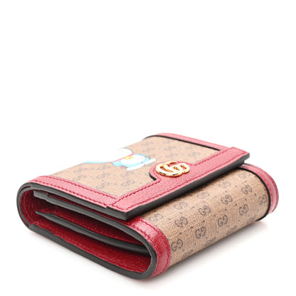 Gucci X DORAEMON Mini Vintage GG Supreme Monogram Card Case Wallet Beige Cherry Red 4 of 6