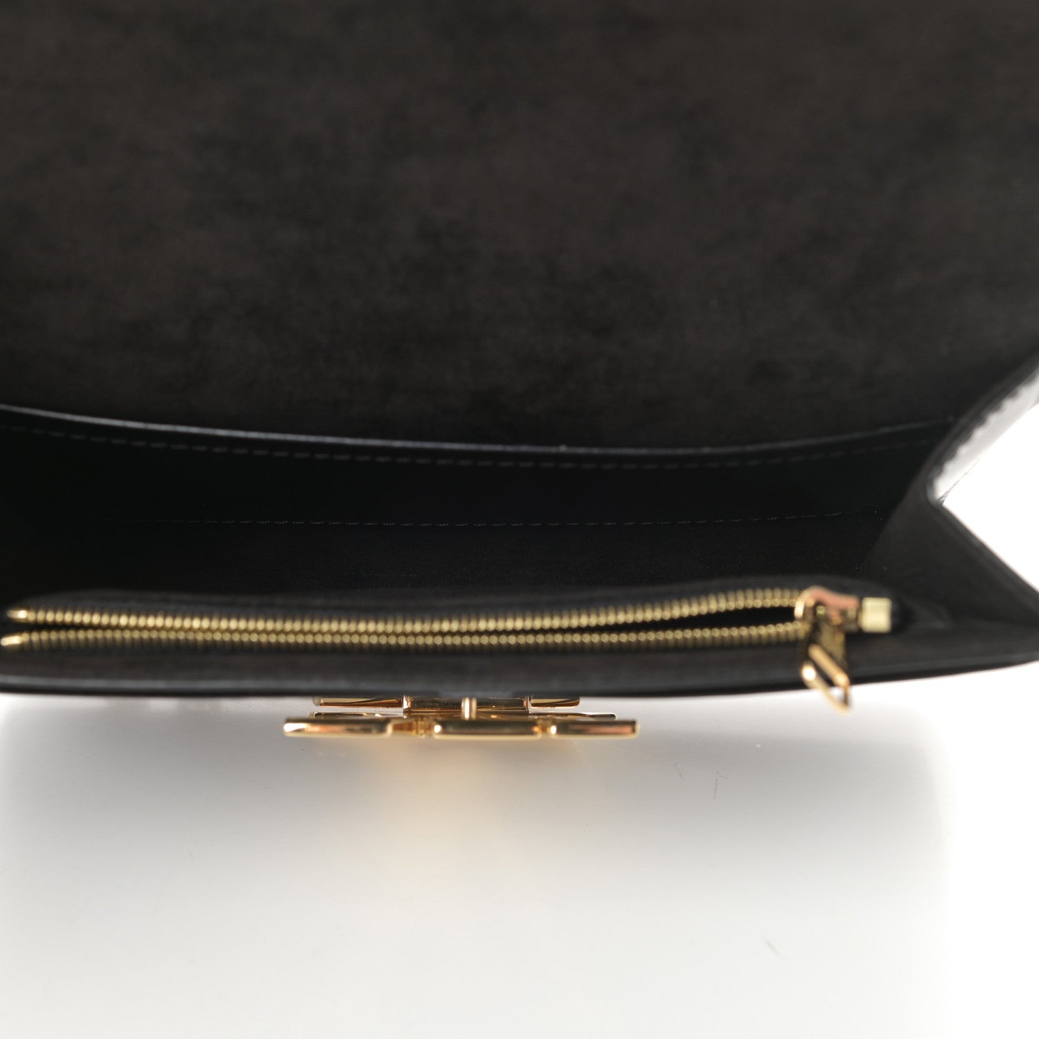 Louis Vuitton Calfskin Chain Louise MM Black 5 of 15
