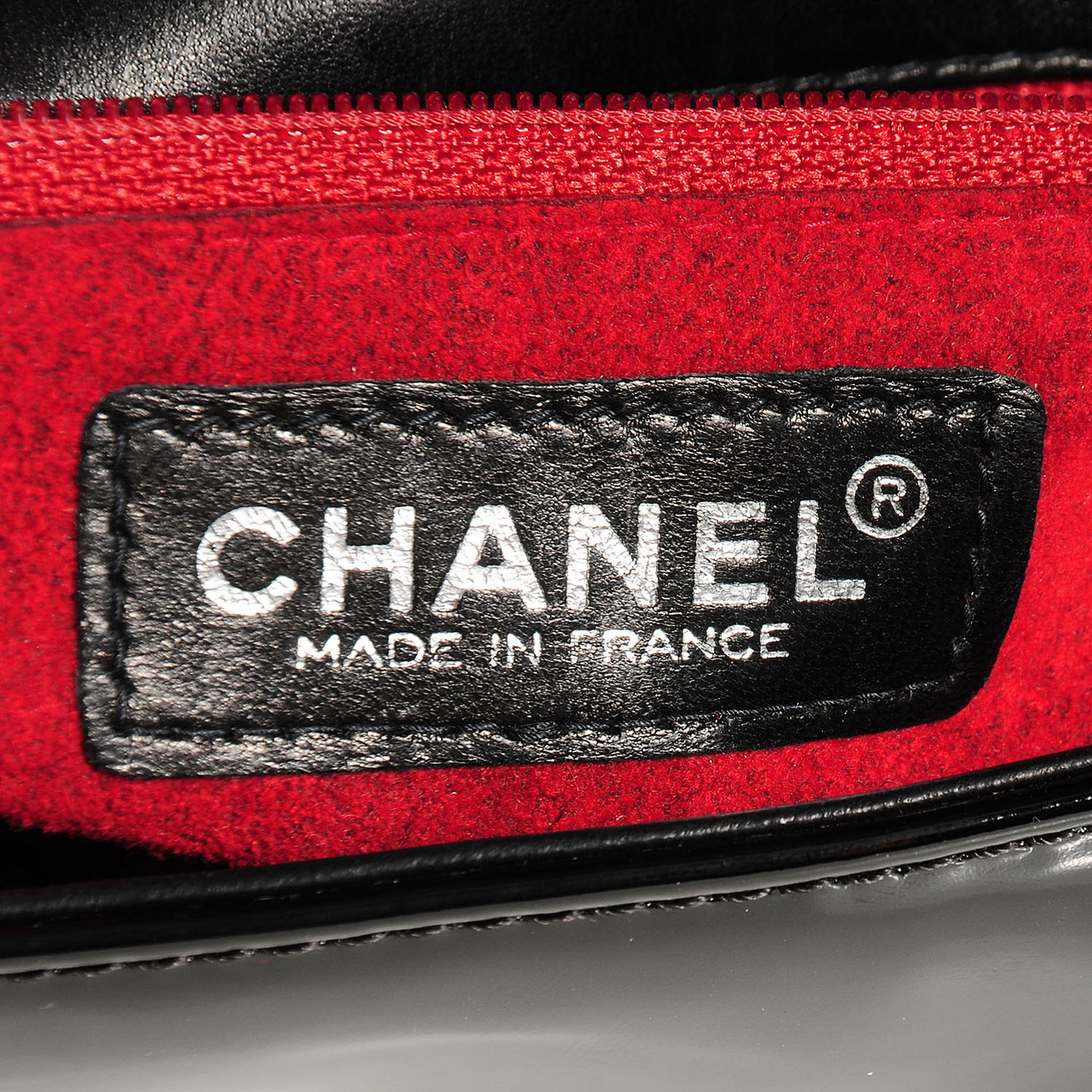 Patent Chocolate Bar Quilted CC Flap Black