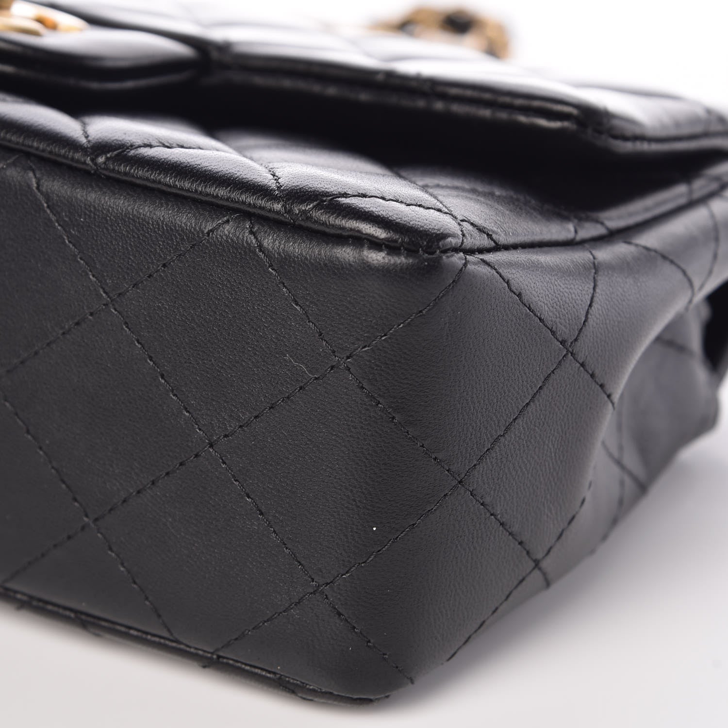 Chanel Lambskin Quilted Mini Rectangular Flap Black 9 of 10