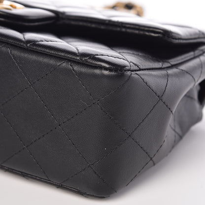 Chanel Lambskin Quilted Mini Rectangular Flap Black 9 of 10