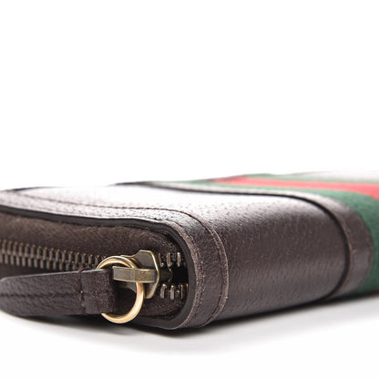 Gucci Calfskin Rania Web Zip Around Wallet Dark Brown 8 of 11
