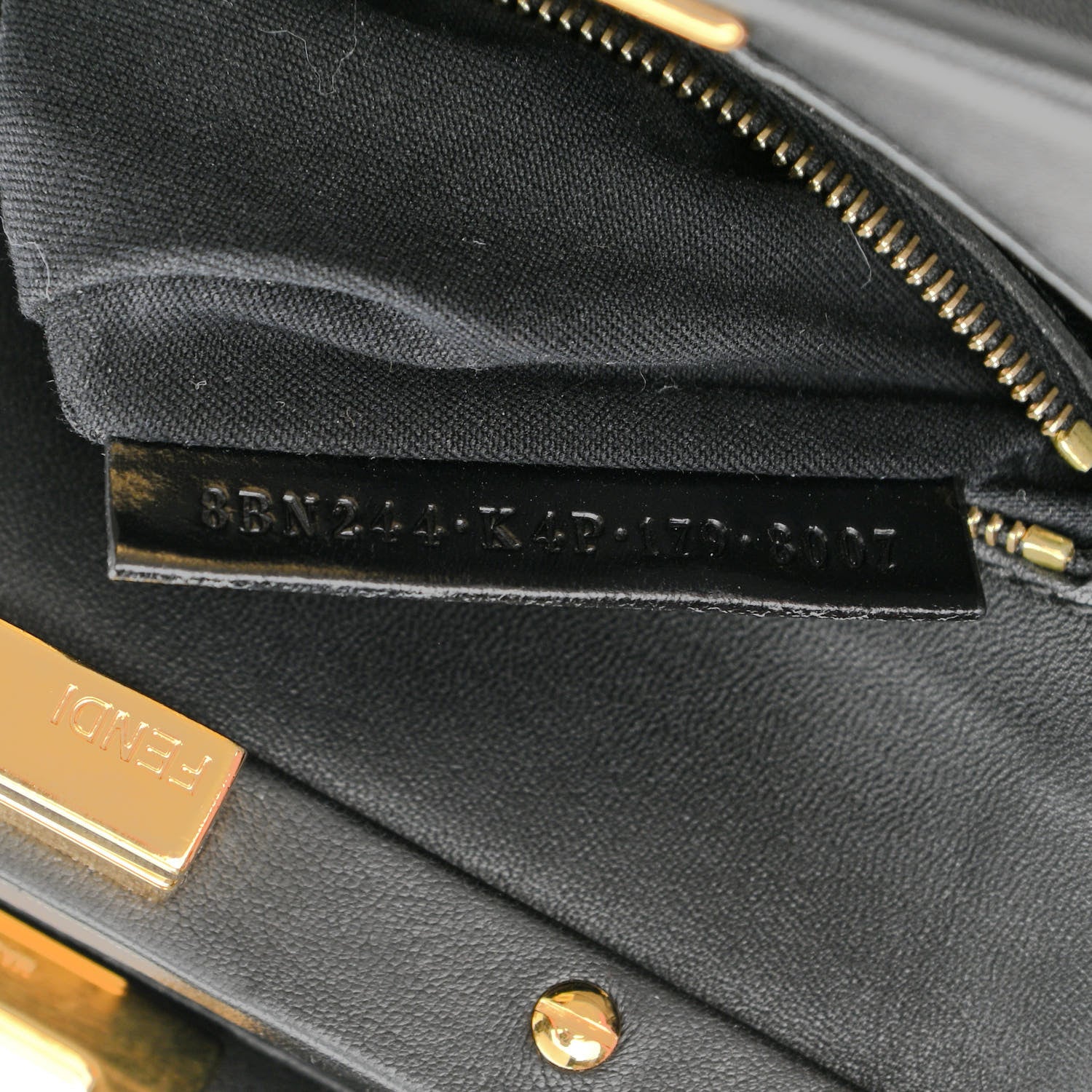 Fendi Nappa Mini Peekaboo Iconic Satchel Black 9 of 12